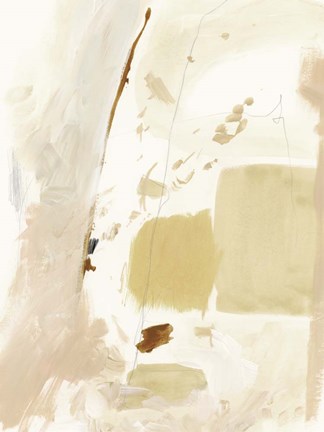 Framed Markings in Beige I Print