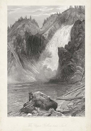 Framed Upper Yellowstone Falls Print