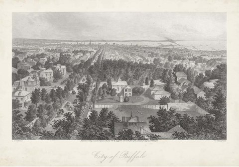 Framed City of Buffalo Print