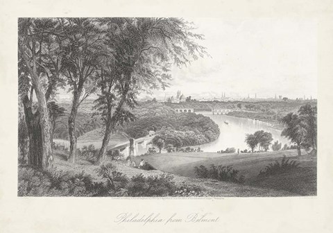 Framed Philadelphia From Belmont Print