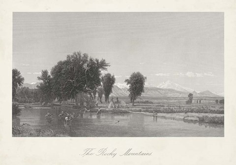 Framed Rocky Mountains Print