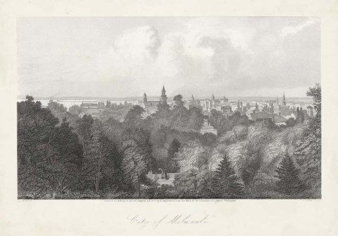 Framed City of Milwaukee Print