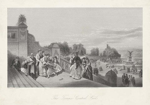 Framed Terrace, Central Park Print