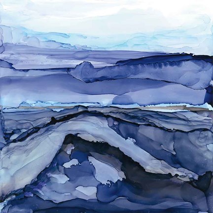 Framed Bluescape V Print