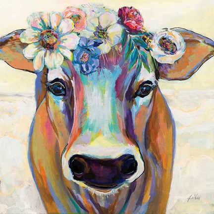 Framed Beau with Flowers Print