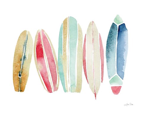 Framed Surfboards in a Row Print