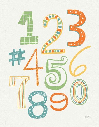 Framed Funky Letters Bright Print