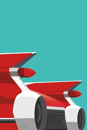 Framed Vintage Car IV Print