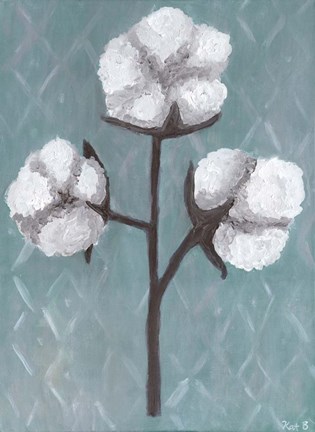 Framed Cotton Stalks II Print