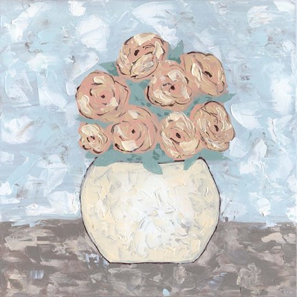 Framed Sketchy Floral Vase Print