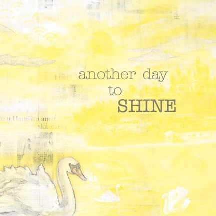 Framed Textured Sentiment Yellow I Print