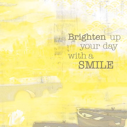 Framed Textured Sentiment Yellow II Print