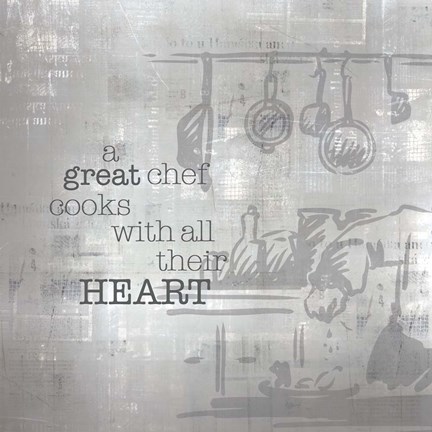 Framed Textured Sentiment Kitchen I Print