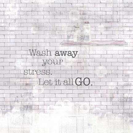 Framed Textured Sentiment Bath II Print