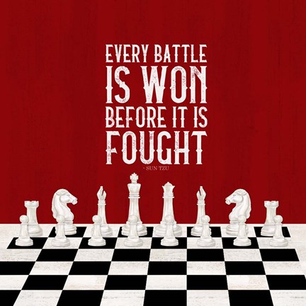 Framed Rather be Playing Chess Red I-Every Battle Print