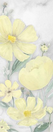 Framed Peaceful Repose Gray &amp; Yellow Vertical I Print