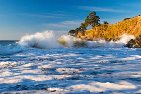 Framed Capitola Cliffs &amp; Waves Print