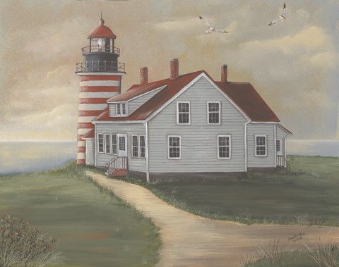 Framed West Quoddy at Sunrise Print