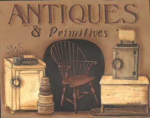 Framed Antiques &amp; Primitives Print
