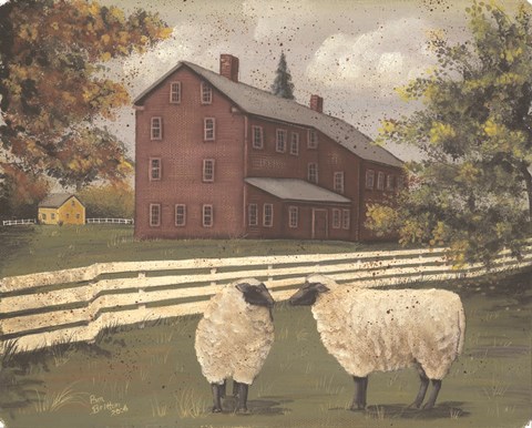 Framed Hancock Sheep Print