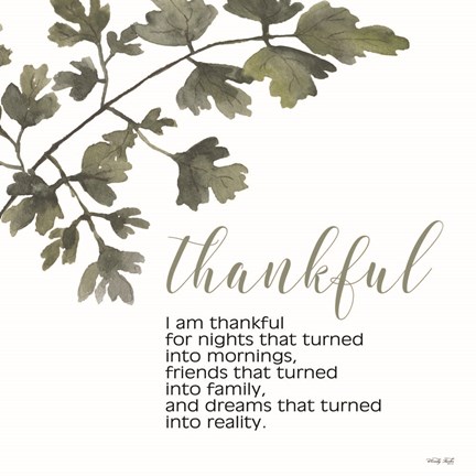 Framed Thankful Print
