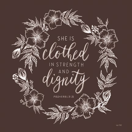 Framed She is Clothed Print