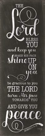 Framed May the Lord Bless You (black) Print