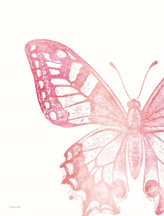 Framed Pink Butterfly I Print