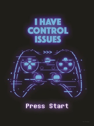 Framed Gamer Control Issues Print