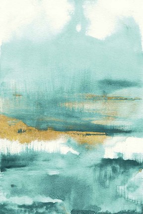 Framed Blue Saffron I Print