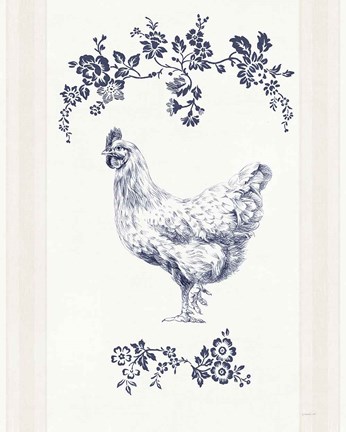 Framed Summer Chickens II Print