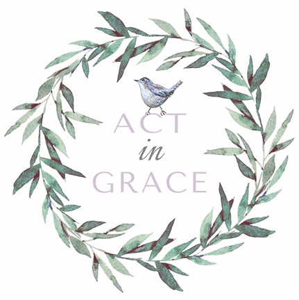Framed Act in Grace Print
