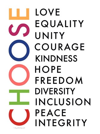 Framed Choose Your Words Print