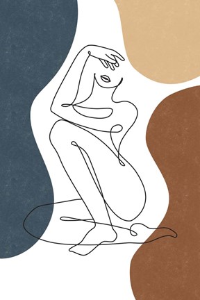 Framed Curves II Print