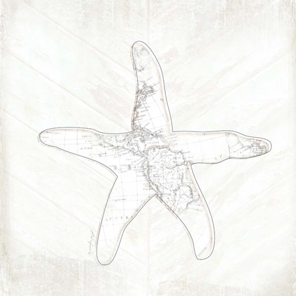 Framed Coastal Starfish Print