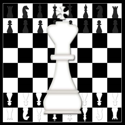 Framed White King Print