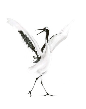 Framed Dancing Bird II Print