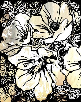 Framed BW Floral No. 14 Print