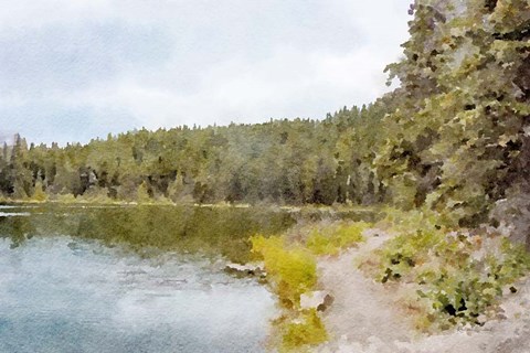 Framed Mountain Lakeshore No. 2 Print