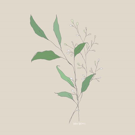 Framed Wispy Leaf Print