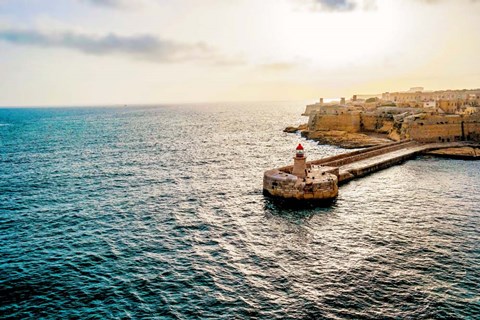 Framed Lighthouse Village Print