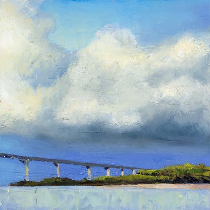 Framed Approaching The Bridge Print