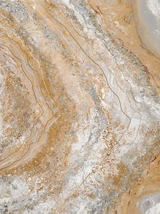 Framed Cool Earth Marble Abstract II Print