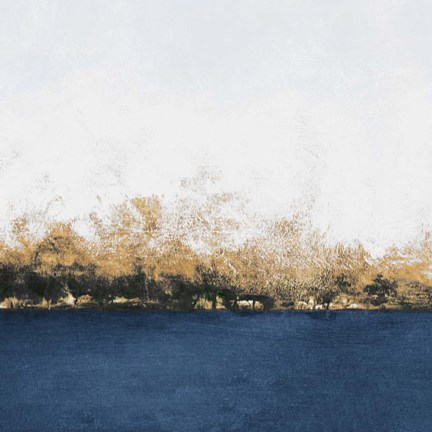 Framed Gold Forest Abstract Print