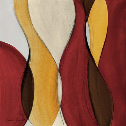 Framed Crimson Coalescence I Print