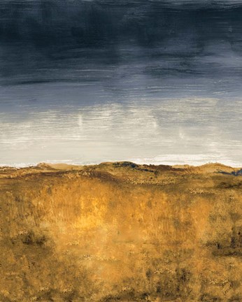 Framed Blue Modern Landscape I Print