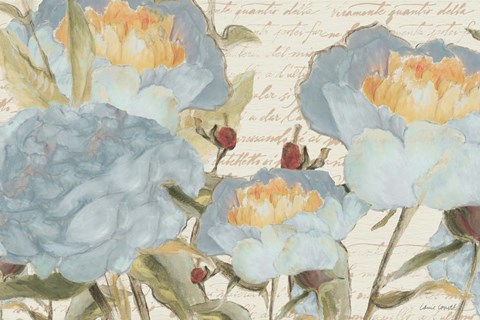 Framed Flowers In The Garden Print