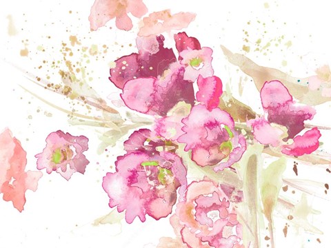 Framed Bubble Gum Poppies Print