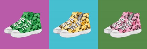 Framed Fun Fashion High Tops Print