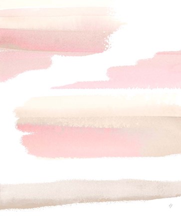 Framed Blush Pasture Abstract Print